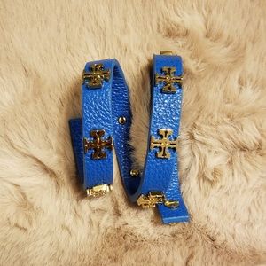 🐞NWOT🐞Tory Burch Double Wrap Logo Stud Bracelet